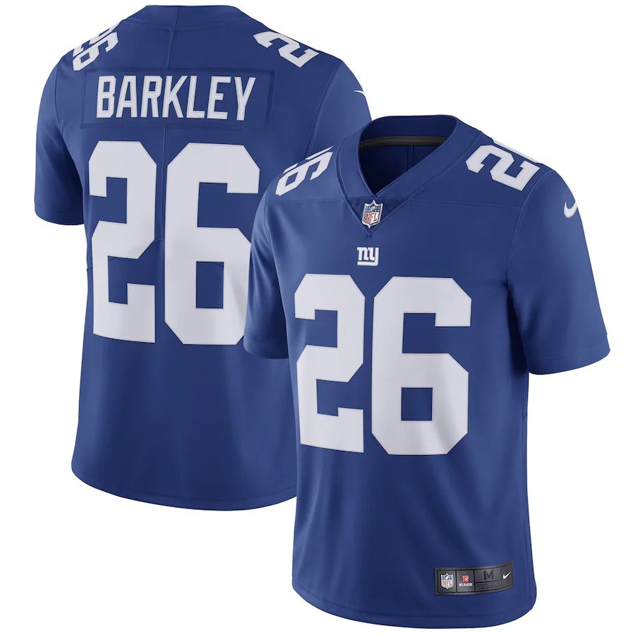 Men New York Giants 26 Saquon Barkley Nike Royal Team Color Vapor Untouchable Limited NFL Jersey